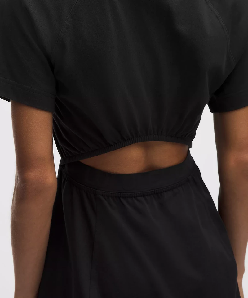 Cotton Jersey Open-Back Mini Dress