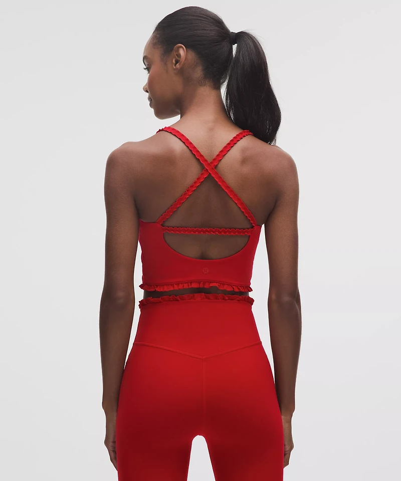 Nulu Ruffle-Trim Cropped Tank Top