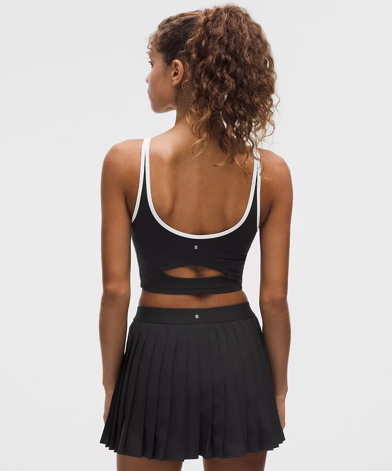 Scoop-Neck Cutout Tennis Tank Top *Medium Support, B/C Cup