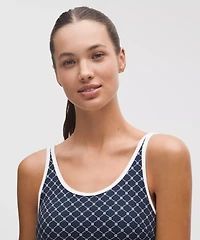 Scoop-Neck Cutout Tennis Tank Top *Medium Support, B/C Cup | Women's Sleeveless & Tops