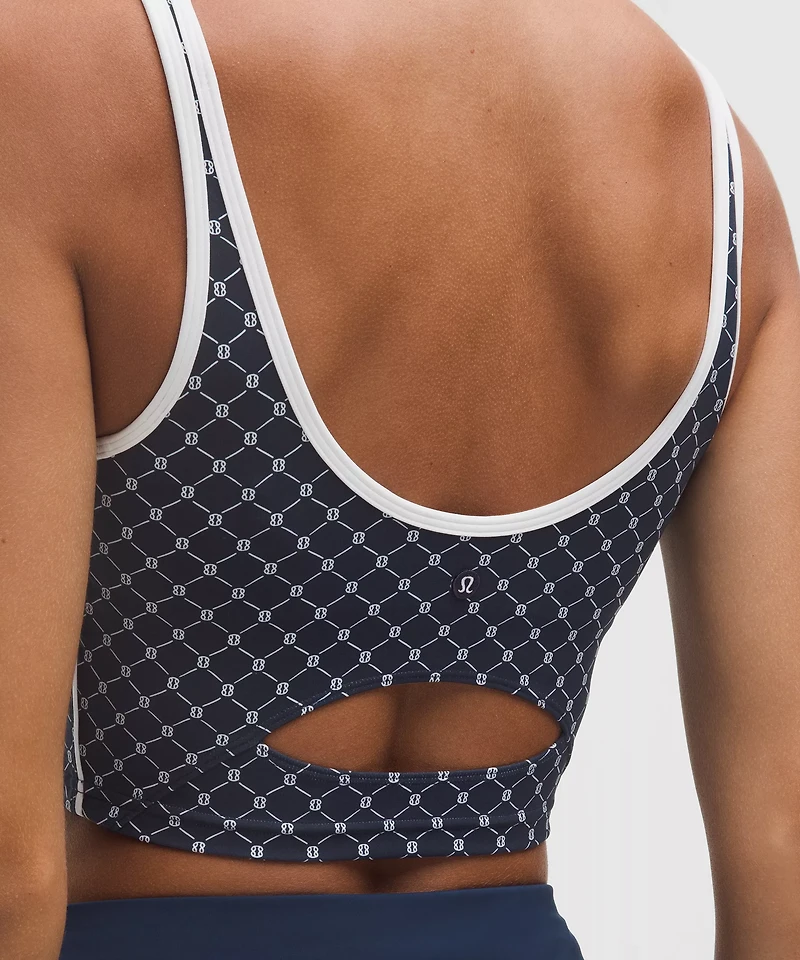 Scoop-Neck Cutout Tennis Tank Top *Medium Support, B/C Cup | Women's Sleeveless & Tops