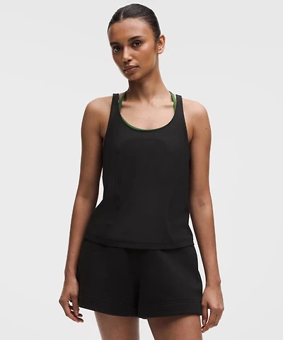 Stretch Mesh Relaxed-Fit Tank Top