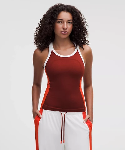 Swiftly Tech Racerback Tank Top 2.0 Waist Length *Colourblock
