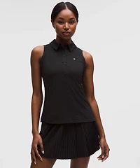 Quick-Dry Sleeveless Polo Shirt *Straight Hem