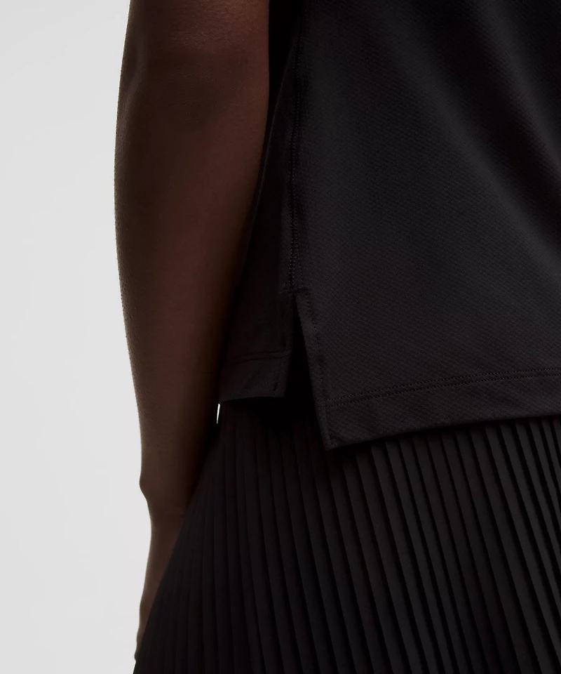 Quick-Dry Sleeveless Polo Shirt *Straight Hem