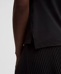 Quick-Dry Sleeveless Polo Shirt *Straight Hem