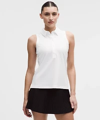 Quick-Dry Sleeveless Polo Shirt *Straight Hem