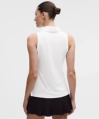 Quick-Dry Sleeveless Polo Shirt *Straight Hem