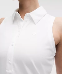 Quick-Dry Sleeveless Polo Shirt *Straight Hem