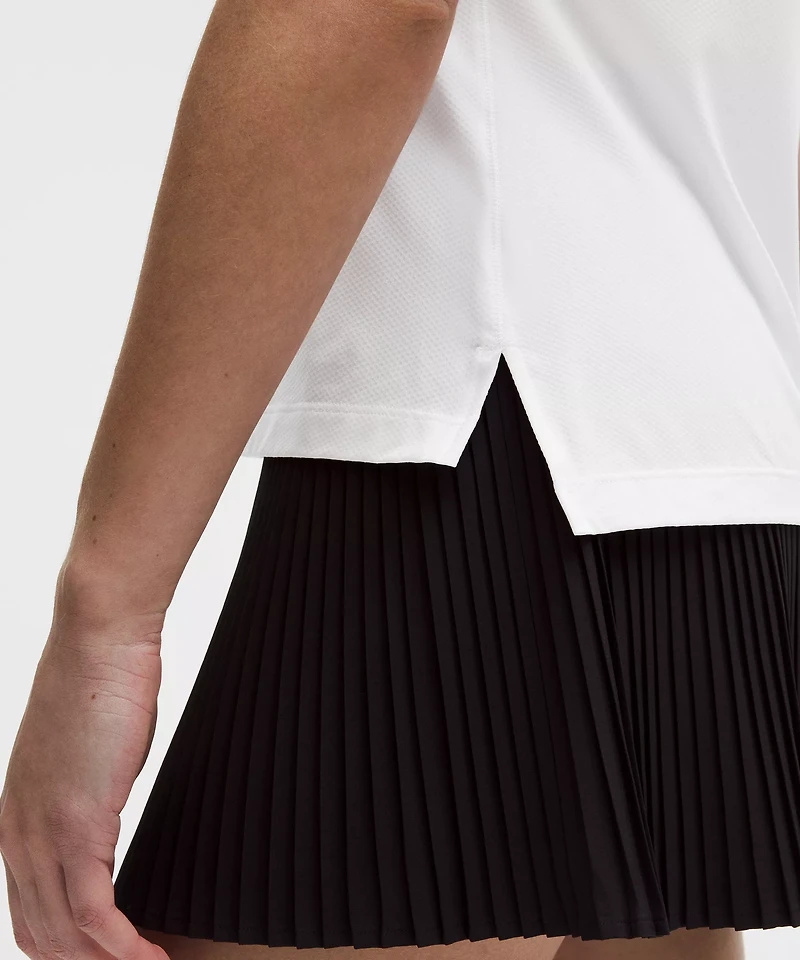 Quick-Dry Sleeveless Polo Shirt *Straight Hem