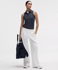 Quick-Dry Sleeveless Polo Shirt *Straight Hem