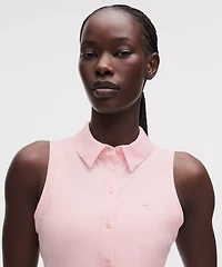 Quick-Dry Sleeveless Polo Shirt *Straight Hem