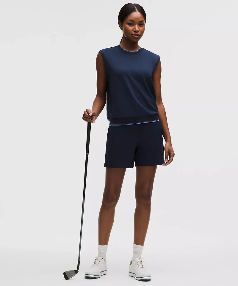 Pique Relaxed-Fit Crewneck Golf Tank Top