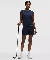 Pique Relaxed-Fit Crewneck Golf Tank Top