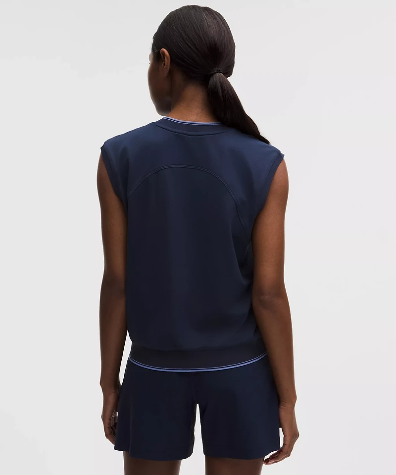 Pique Relaxed-Fit Crewneck Golf Tank Top