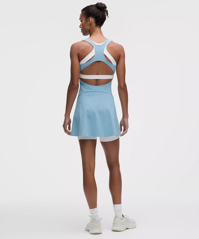 Layered-Effect Racerback Tennis Dress *Contrast