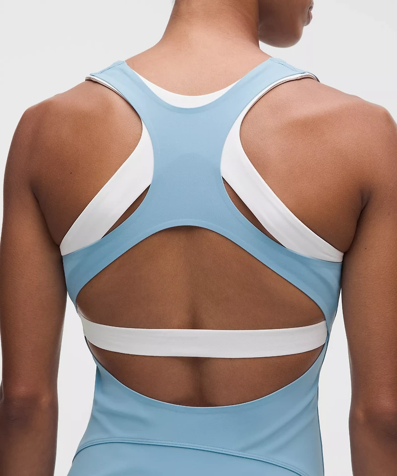 Layered-Effect Racerback Tennis Dress *Contrast