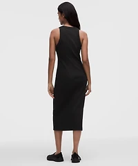 Ribbed Heavyweight Cotton-Blend Midi Dress