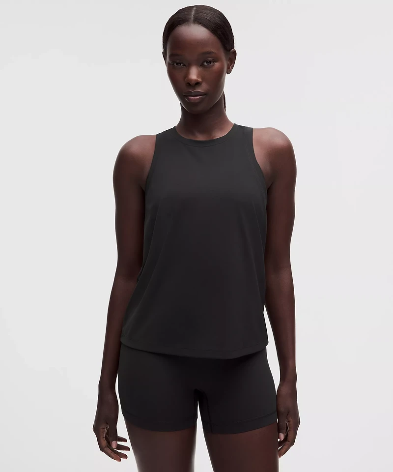 Silky High-Neck Yoga Tank Top