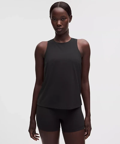 Silky High-Neck Yoga Tank Top