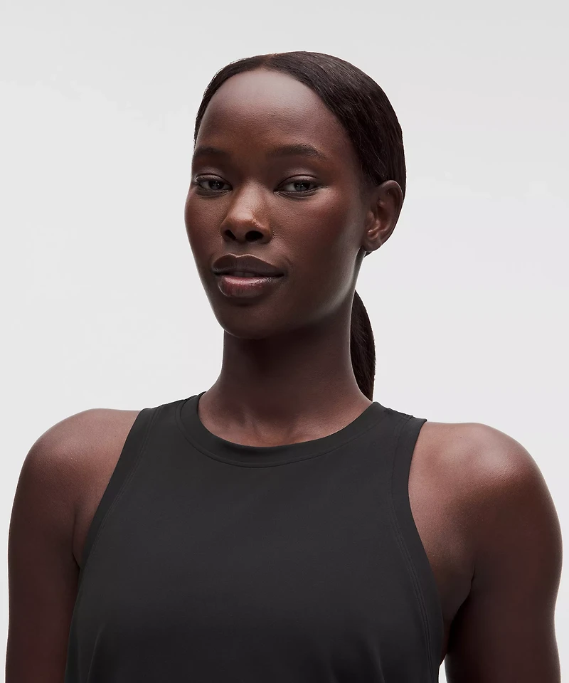 Silky High-Neck Yoga Tank Top