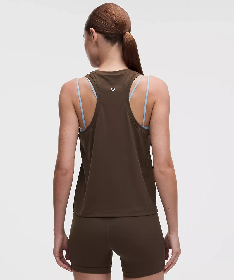 Silky High-Neck Yoga Tank Top