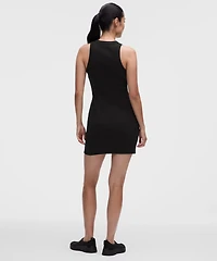 Ribbed Heavyweight Cotton-Blend Mini Dress