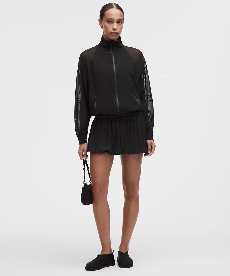 2-in-1 Bubble-Hem Mini Dress