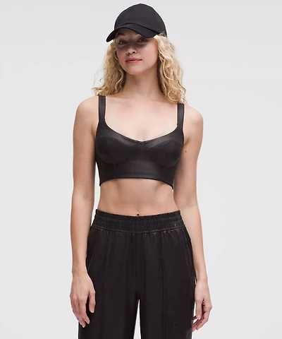 Everlux Longline Workout Bra Light Support, A/B Cup *Matte Foil | Women's Bras