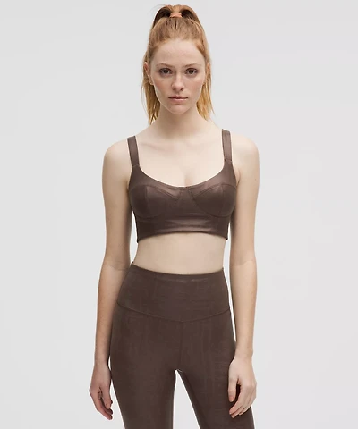 Everlux Longline Workout Bra Light Support, A/B Cup *Matte Foil | Women's Bras