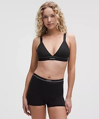 Stretch Cotton Ribbed Logo Bralette *B/C Cup | Women's Bras