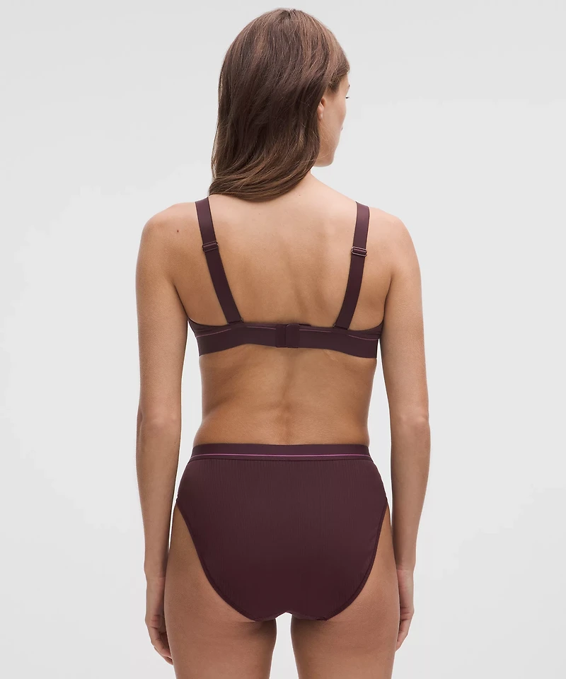 Stretch Cotton Ribbed Logo Bralette *B/C Cup