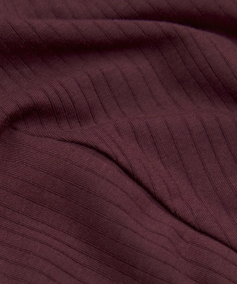 Stretch Cotton Ribbed Logo Bralette *B/C Cup