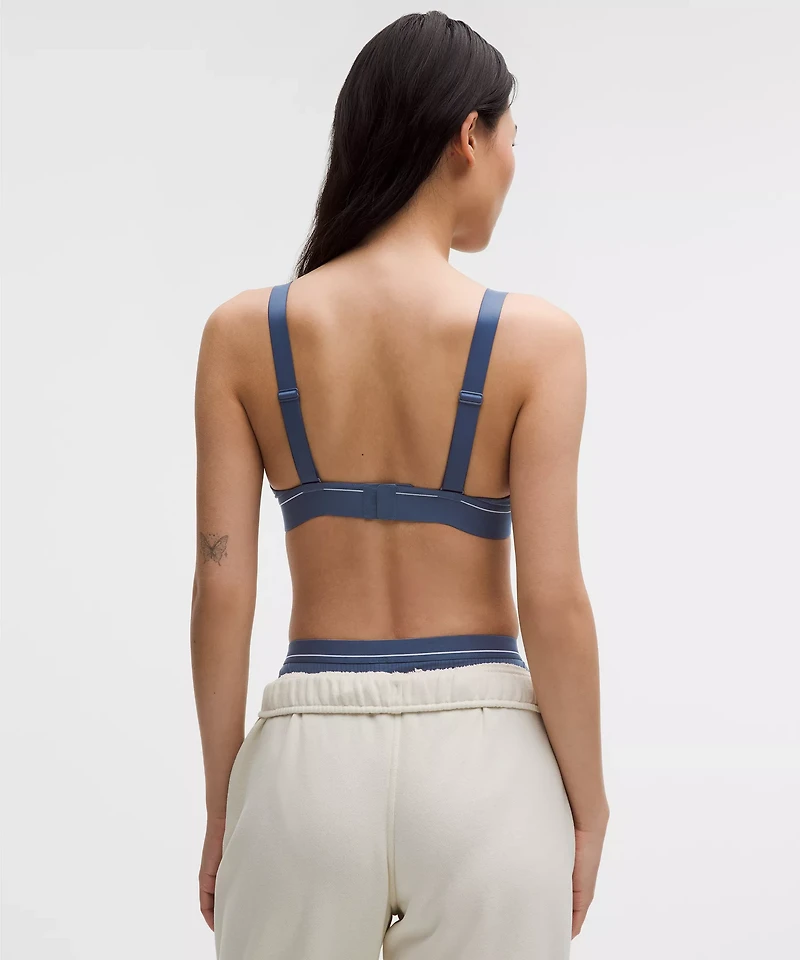 Stretch Cotton Ribbed Logo Bralette *B/C Cup