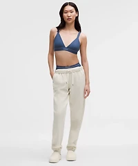 Stretch Cotton Ribbed Logo Bralette *B/C Cup