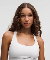 Stretch Cotton Ribbed Logo Racerback Bralette *A–C Cups | Women's Bras