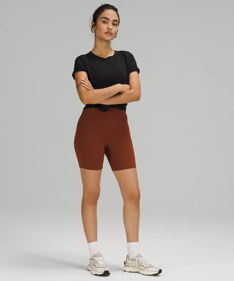 Love Curved-Hem Crewneck T-Shirt | Women's Short Sleeve Shirts & Tee's