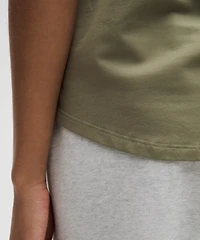 Love Curved-Hem Crewneck T-Shirt | Women's Short Sleeve Shirts & Tee's