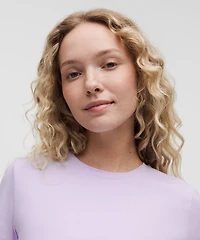Love Curved-Hem Crewneck T-Shirt | Women's Short Sleeve Shirts & Tee's