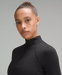 It's Rulu Ribbed Cropped Half Zip | Women's Long Sleeve Shirts