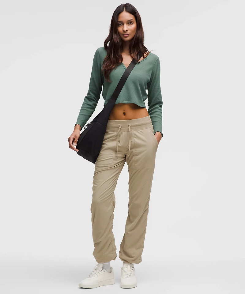 Cotton-Blend Henley Long-Sleeve Shirt | Women's Long Sleeve Shirts
