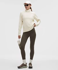 Waffle-Knit Funnel-Neck Long-Sleeve Shirt