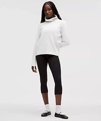 Waffle-Knit Funnel-Neck Long-Sleeve Shirt | Women's Long Sleeve Shirts