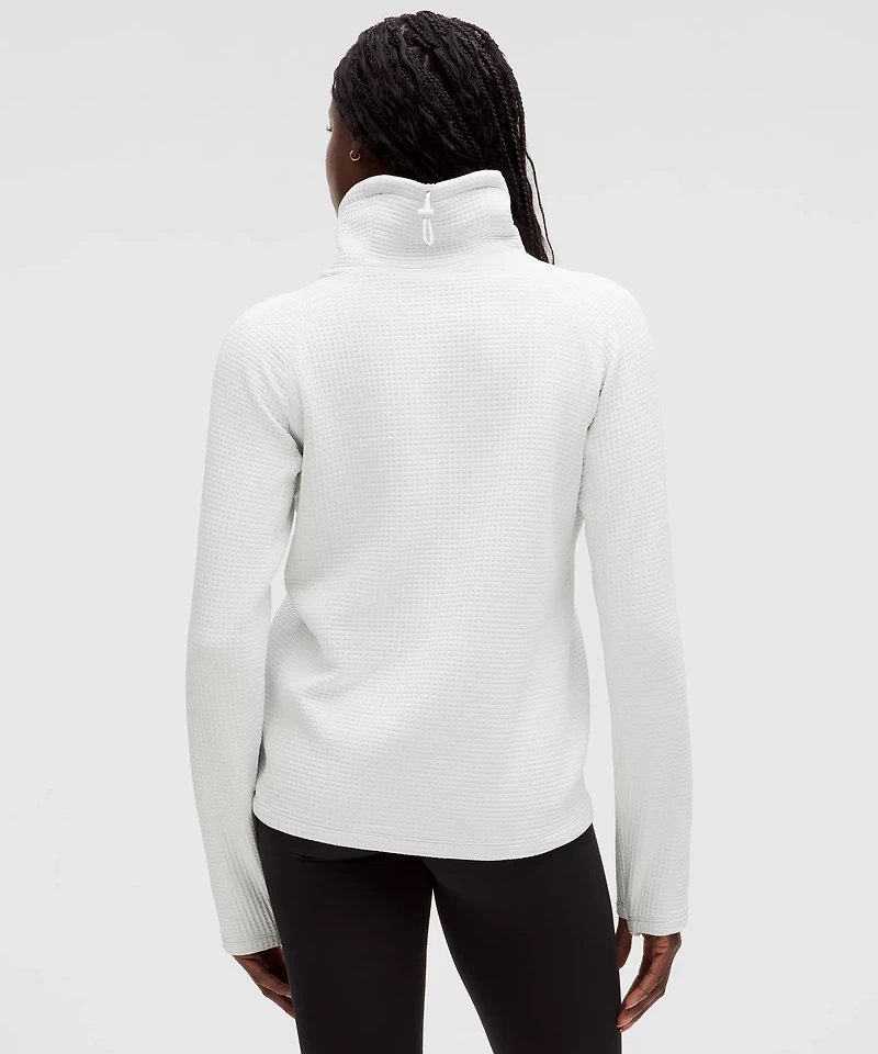 Waffle-Knit Funnel-Neck Long-Sleeve Shirt | Women's Long Sleeve Shirts