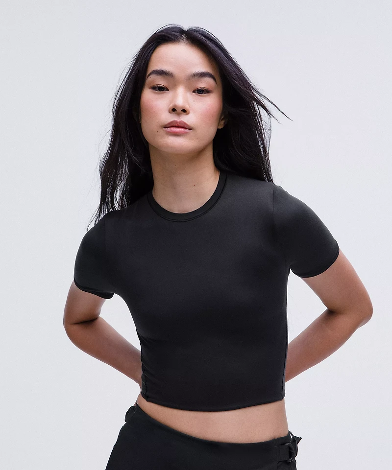 Wundermost Ultra-Soft Nulu Crewneck Cropped T-Shirt | Women's Short Sleeve Shirts & Tee's
