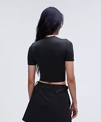 Wundermost Ultra-Soft Nulu Crewneck Cropped T-Shirt | Women's Short Sleeve Shirts & Tee's