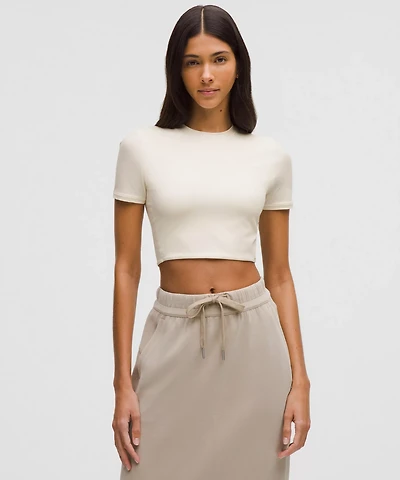 Wundermost Ultra-Soft Nulu Crewneck Cropped T-Shirt | Women's Short Sleeve Shirts & Tee's