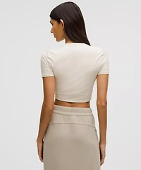 Wundermost Ultra-Soft Nulu Crewneck Cropped T-Shirt | Women's Short Sleeve Shirts & Tee's