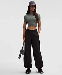 Wundermost Ultra-Soft Nulu Crewneck Cropped T-Shirt | Women's Short Sleeve Shirts & Tee's