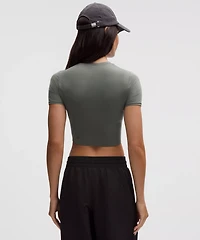 Wundermost Ultra-Soft Nulu Crewneck Cropped T-Shirt | Women's Short Sleeve Shirts & Tee's